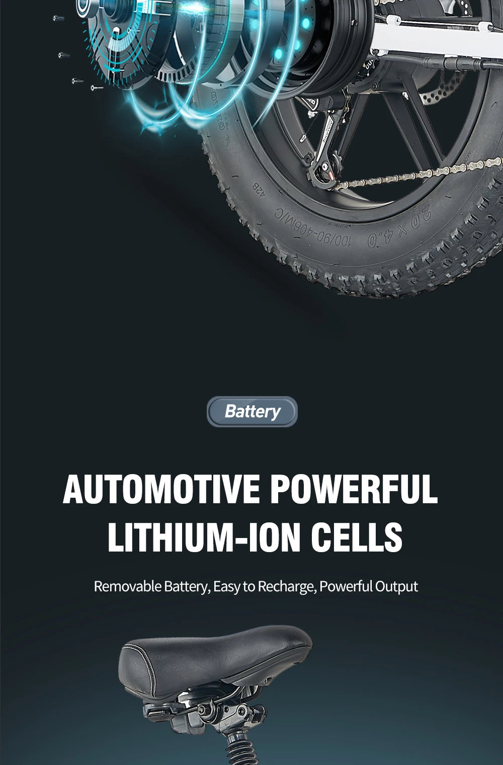 L20 Folding E-Bicycle 1000w Motor 48V Removable Battery ,Adult 20 Inch Fat Tire Foldable E Bike