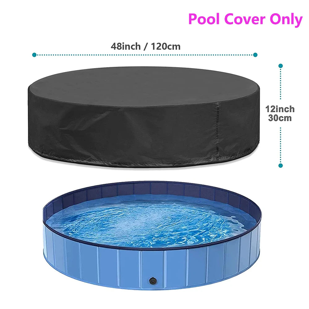 Dog Swimming Pool & Pool Cover Portable Plastic Grooming Tub scratch Resistance