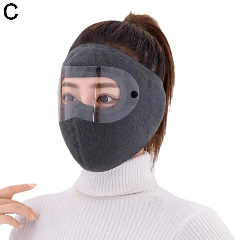 Windproof Anti Dust Full Face Masks Cycling Ski Breathable Eye HD Anti Fog Goggles Hood Cover