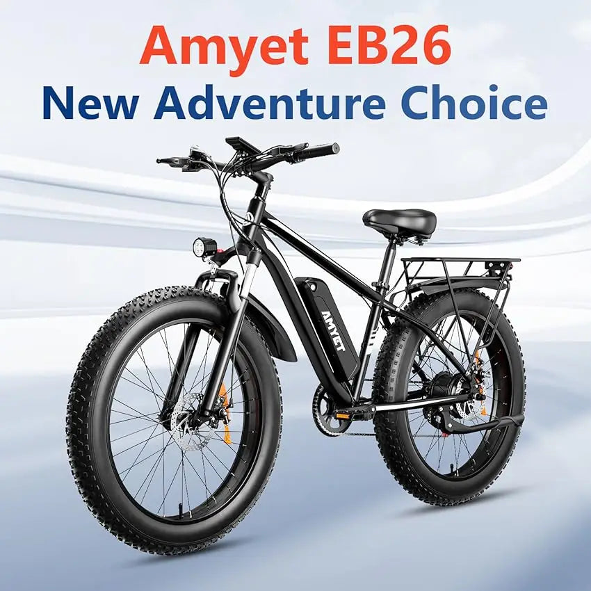 EB26 Electric Bike for Adults 1000W 48V 15AH 26" Fat Tire Mountain 31mph Dual Shock Absorber