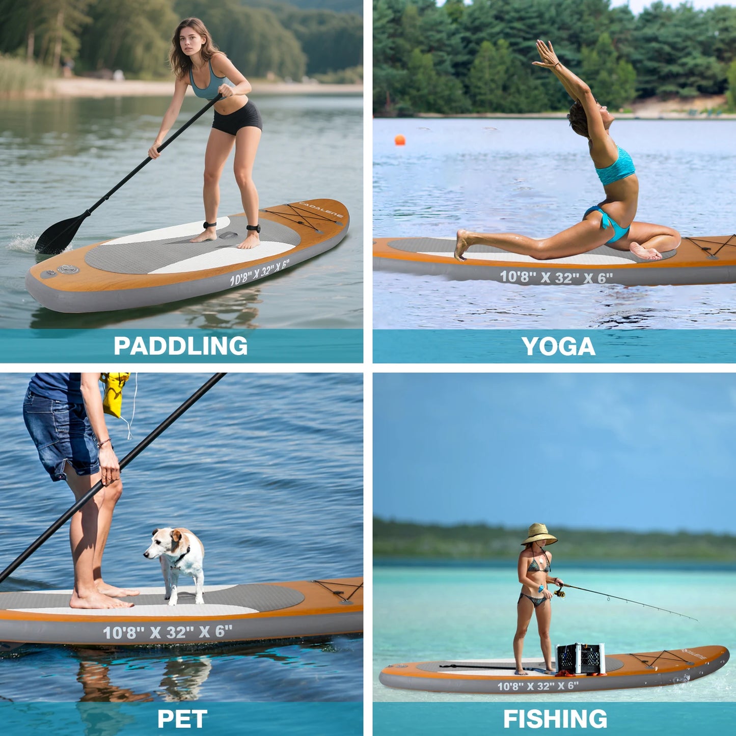 CADALENE Inflatable Paddle Board, Stand Up,adult, Sup Board with Premium Sup Accessories