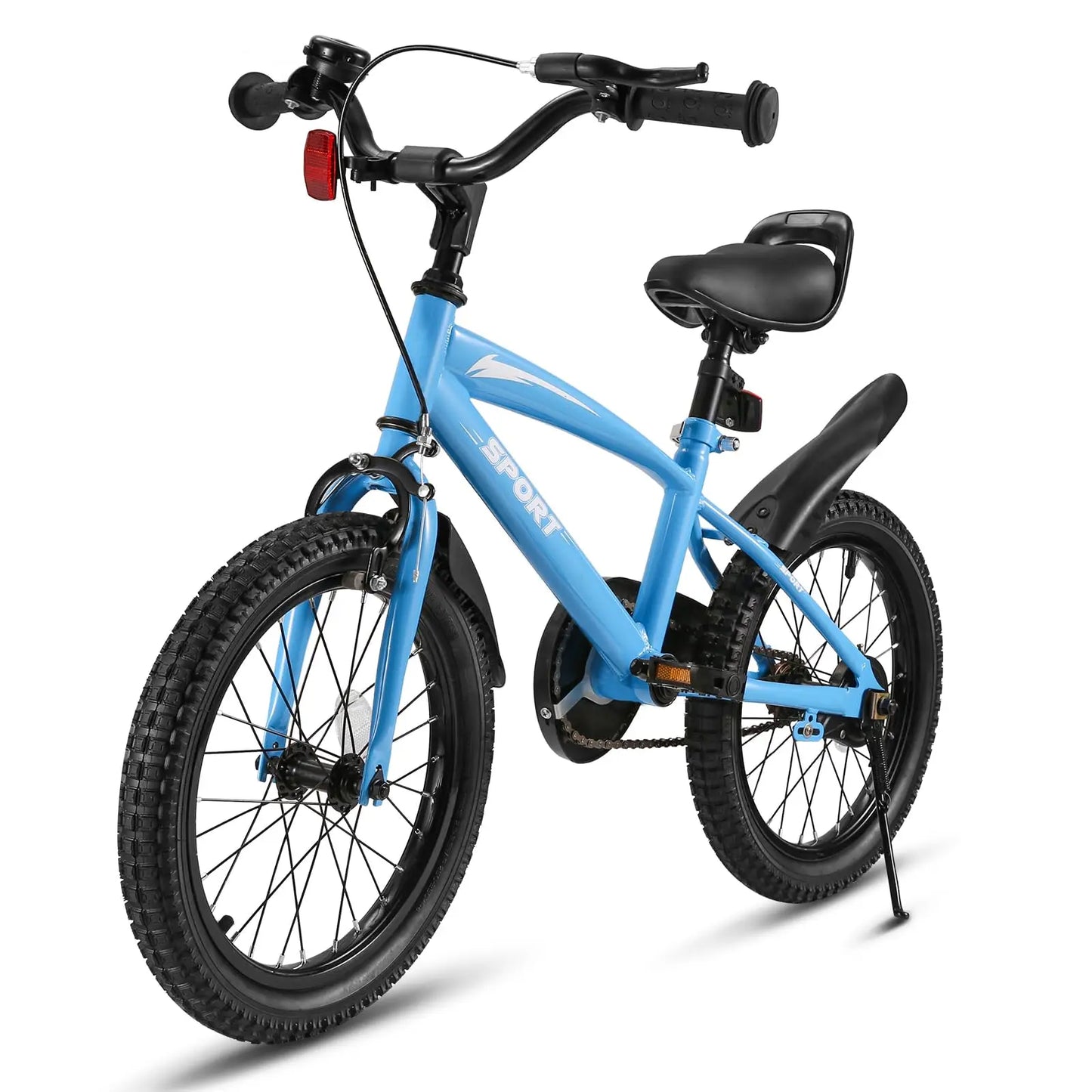 16 Inch Kids Bike with Training Wheels & Kickstand Dual Handbrake Adjustable Handlebar & Saddle