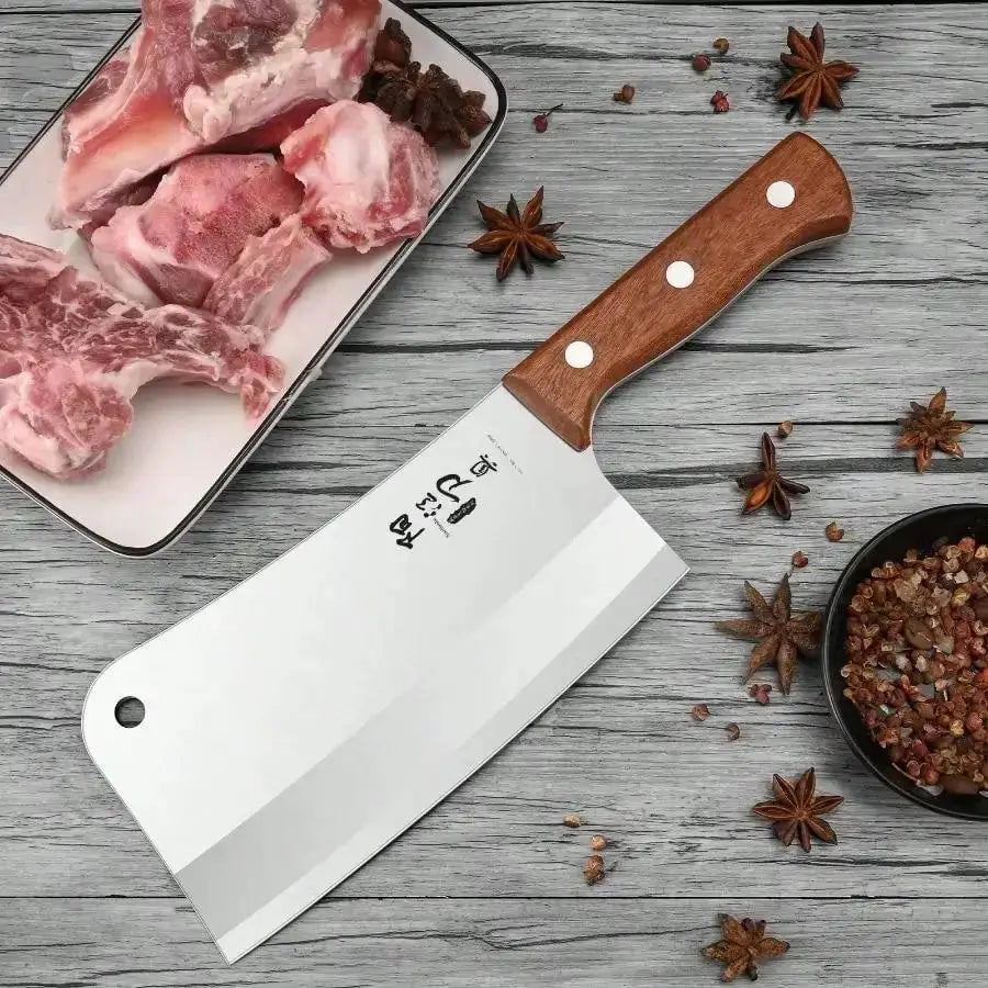 Heavy-Duty Butcher's Bone Cutting Knife-Thick Blade efortless Chopping, Professional-Grade Quality