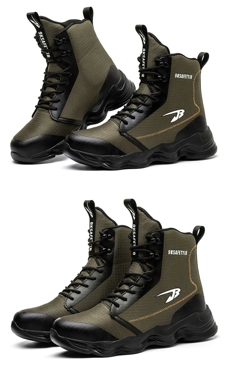 Fashionable breathable anti-smash and anti-puncture safety shoes
