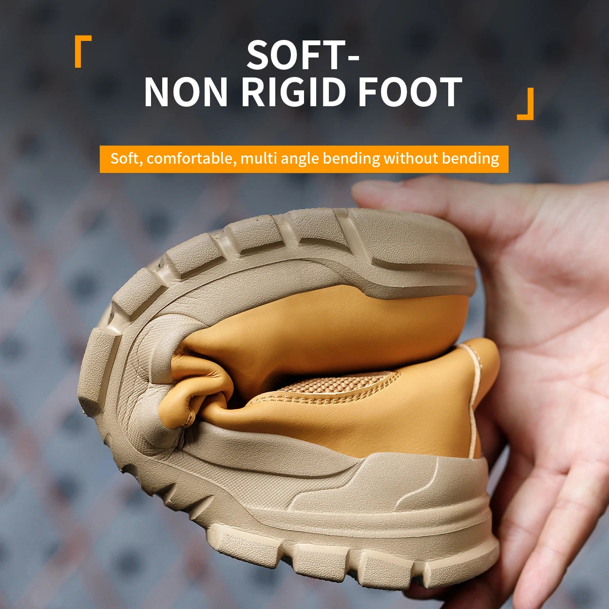 Waterproof Men's Safety Work Boots Steel Toe Anti Impact, Anti-Puncture