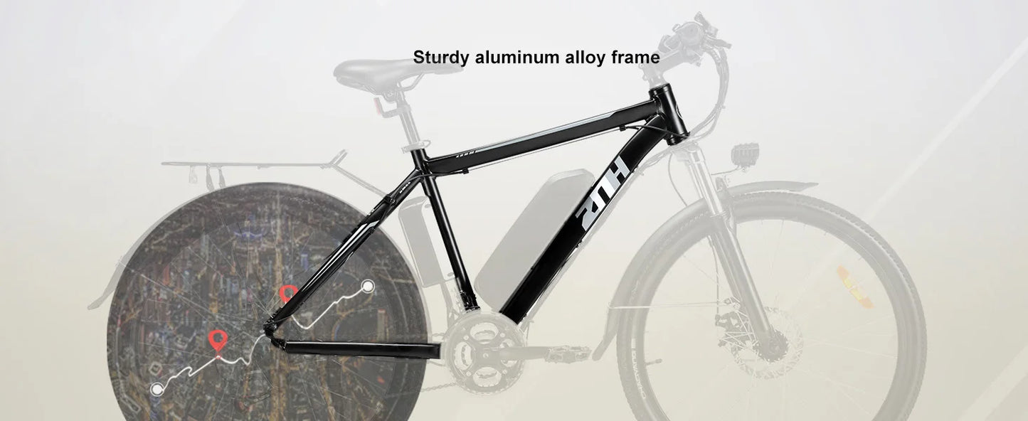 1000W Peak 48V Electric Bike for Adults, 26 inch Mountain Bike,Removable Battery,50Miles &20 MPH