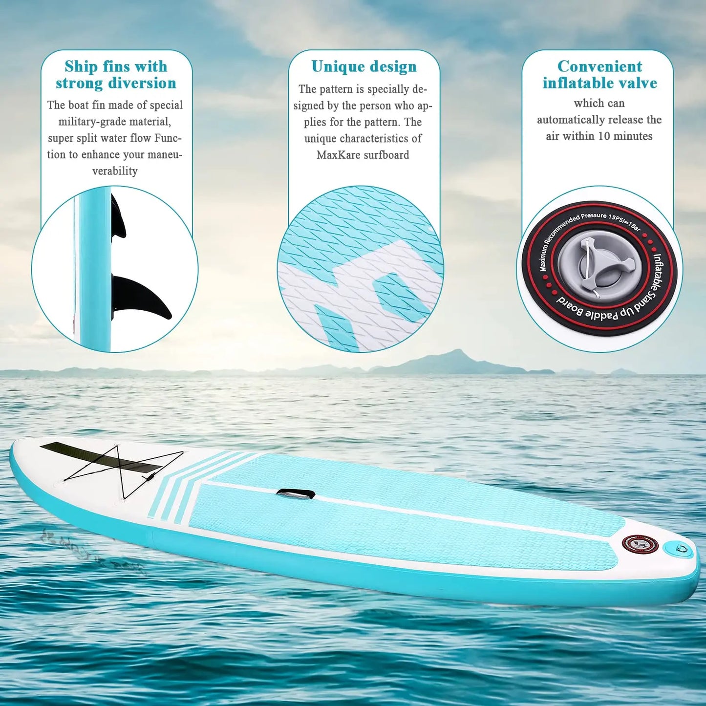 Inflatable Stand up Paddle Board SUP Accessories Triple Action Pump Fishing