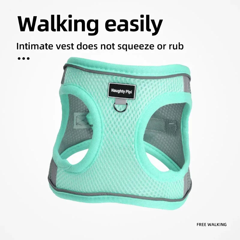Small Dogs Adjustable Puppy Cat Harness Vest French Bulldog Chihuahua Pug Pet Outdoor Fun