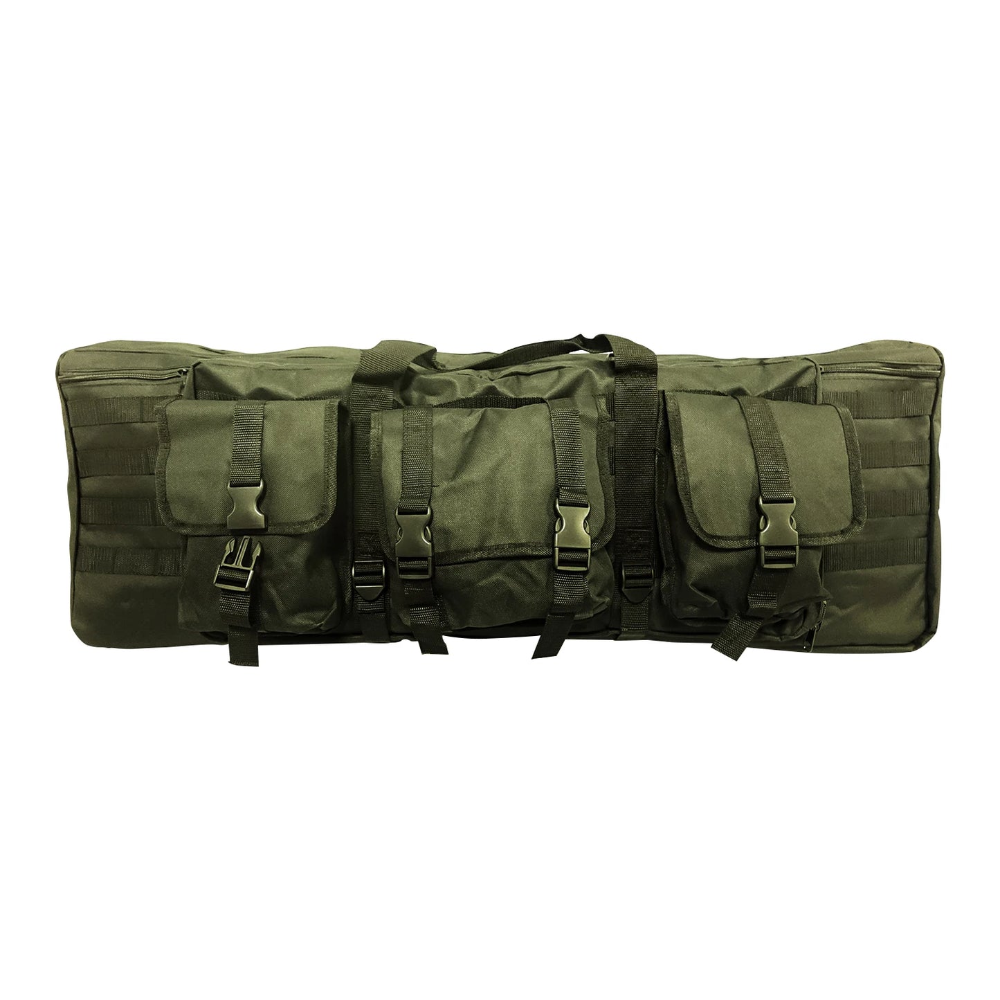 Tactical Double Long Gun Pack Pistol Transport Case, Lockable Compartment for Outdoor Hunting