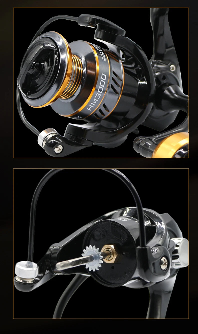 NX Spinning Reel Metal Reel Cup 10KG Max Drag Power Spinning Wheel High Speed Adapt Any Water Body