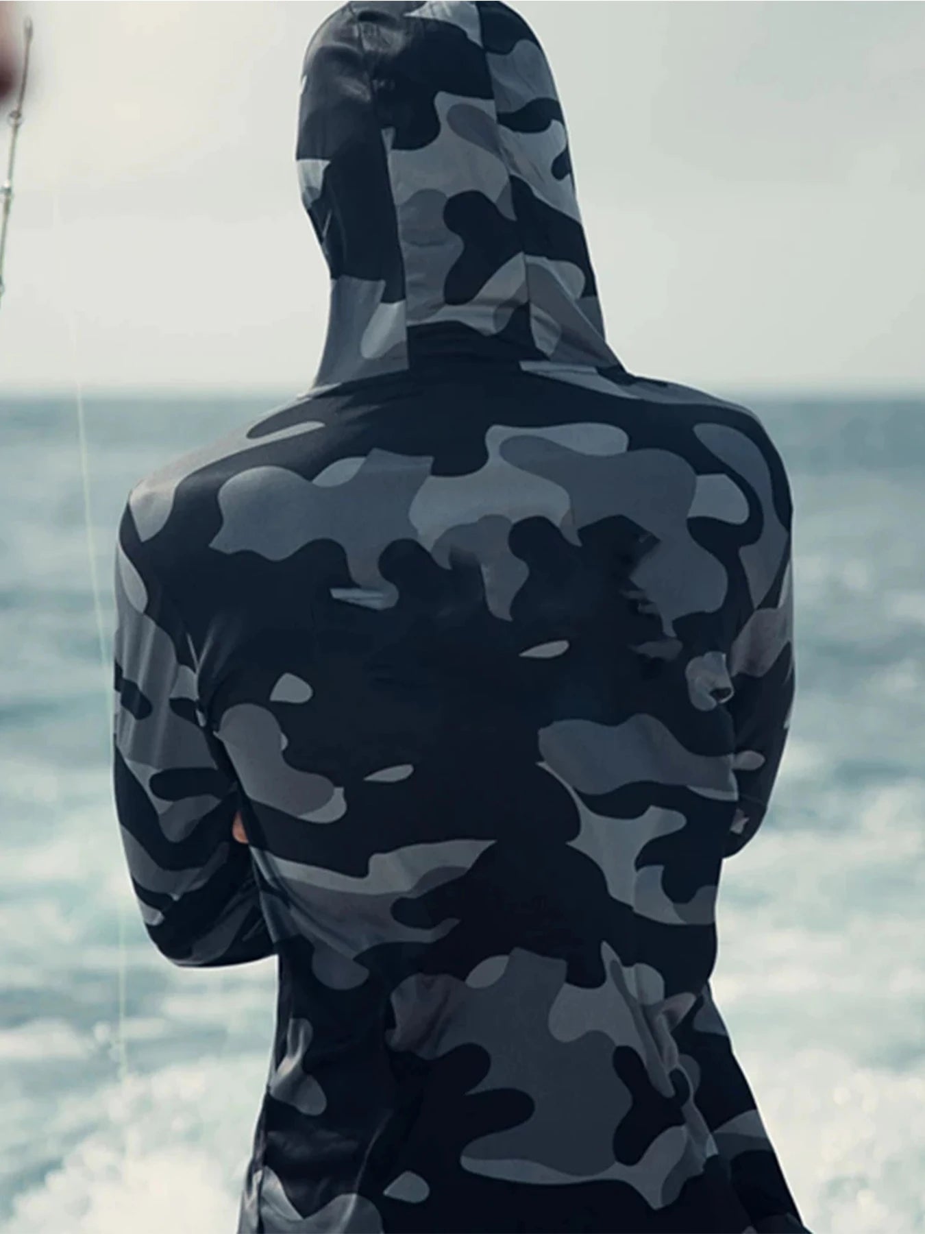 Fishing Hoodie Sailing Shirt Men Long Sleeve Sun Protection Hunting Fish Gear Beach Tops