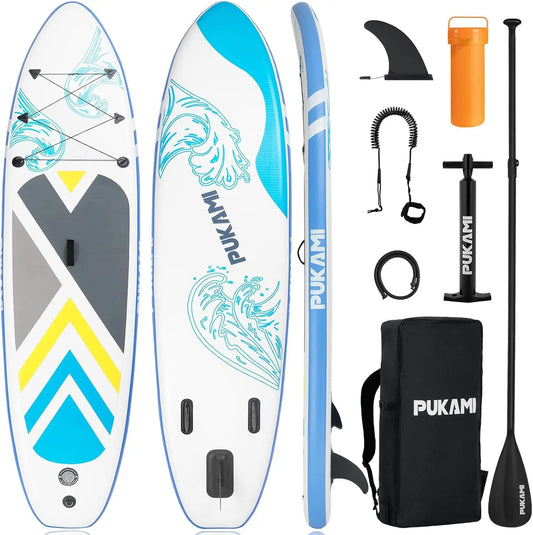 Inflatable Stand Up-Paddle Board,Adults,10.6'   Premium SUP Accessories & Carry Bag,Paddle,Pump