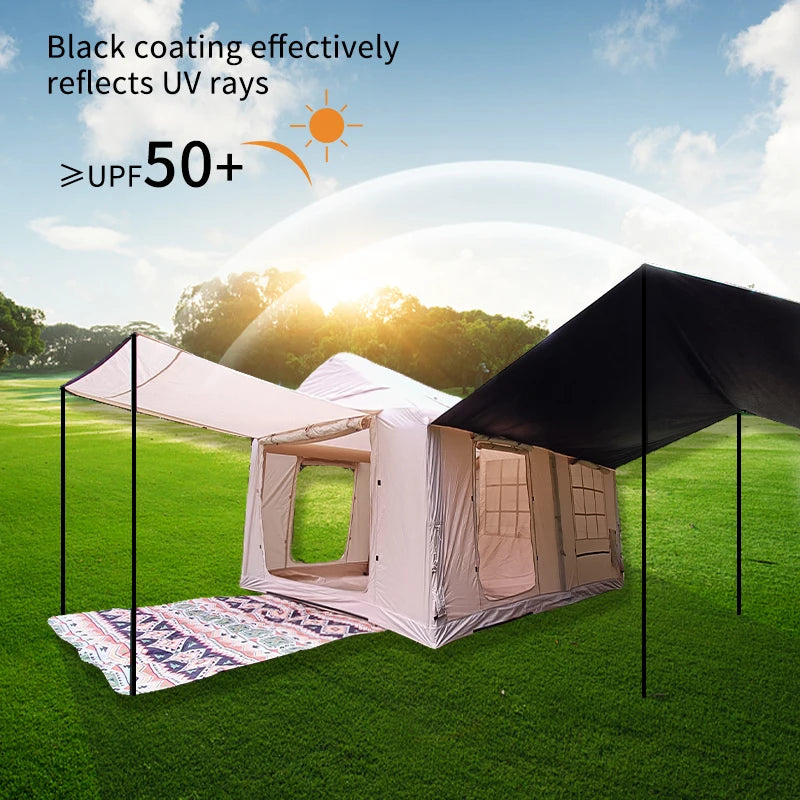 10-12 People Inflatable Tent for Camping ,Easy Setup pump,4 Season Tent
