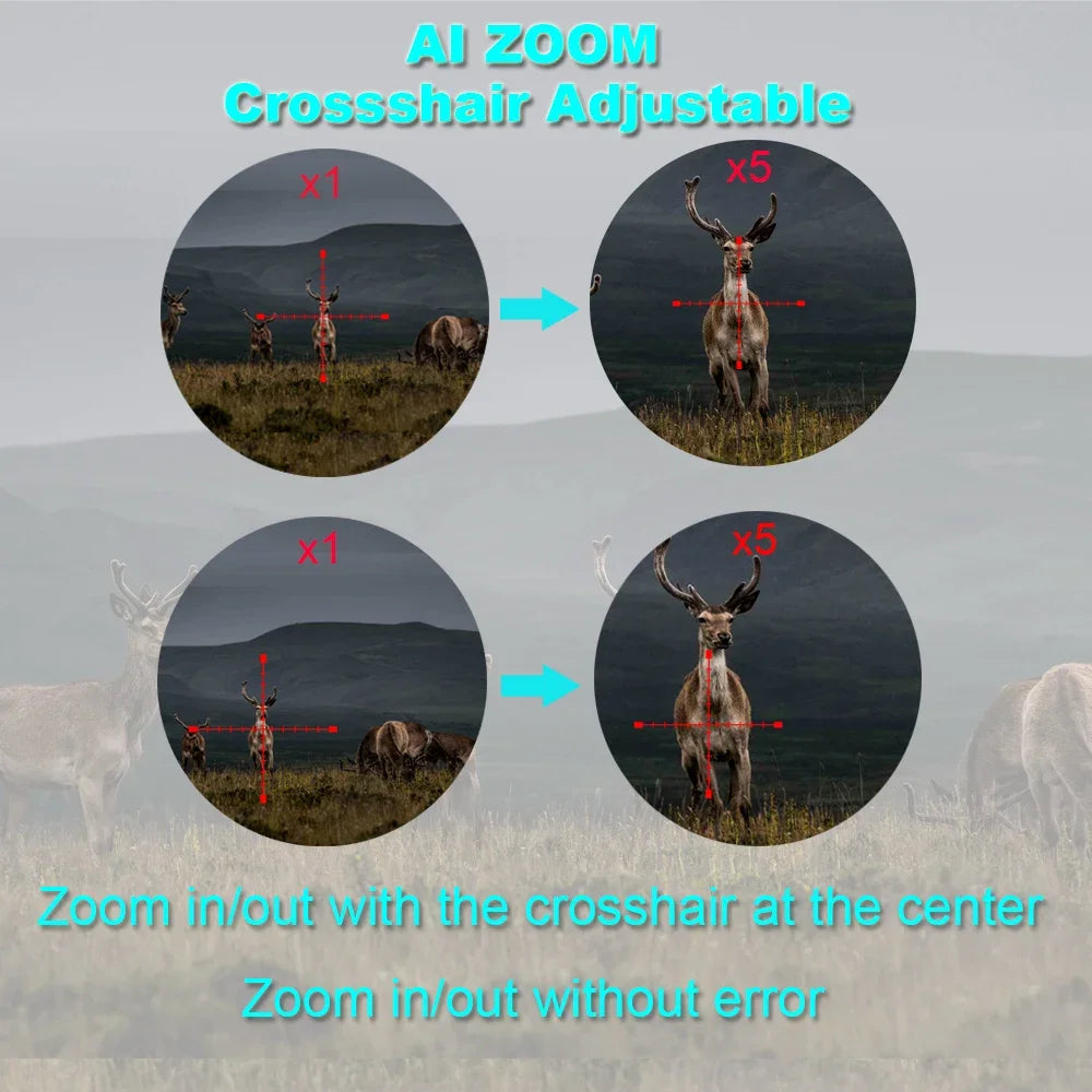 Digital Night Riflescope 940nm IR Sight Monocular 5X Zoom HD 1080P Video Photo 300m Night Vision