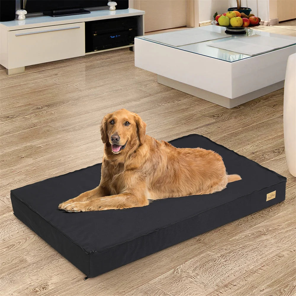 Large Orthopaedic Waterproof Cushion Pet Mattress 2 In 1 Pet Dog Crate Bed with Removable Cover