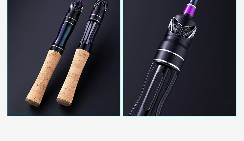 Ultralight Fishing Rod 6'/5'6" Spinning Casting 2 Pieces Stream Lightweight 24T High Carbon Fiber
