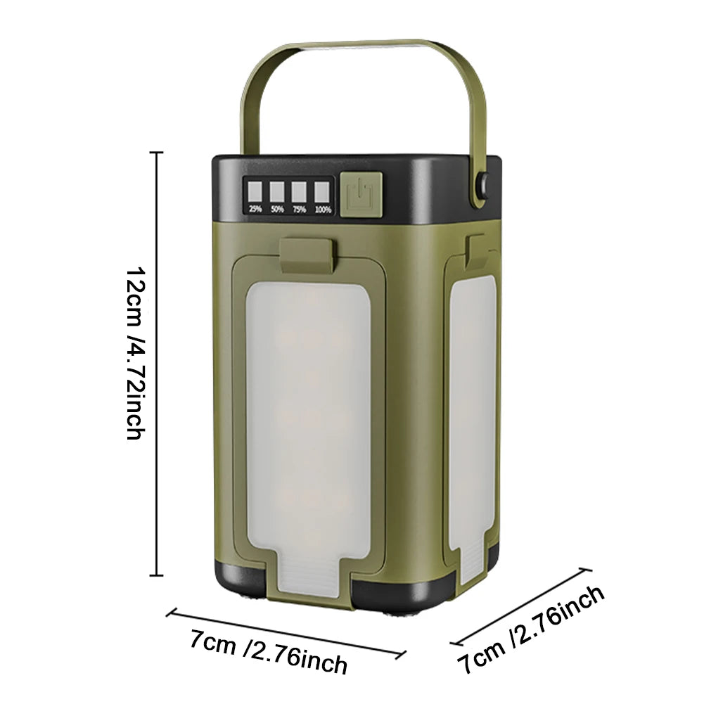 Foldable Camping Light Power Bank Rechargeable Lantern Solar LED Tent Light for Camp, Hike Fish