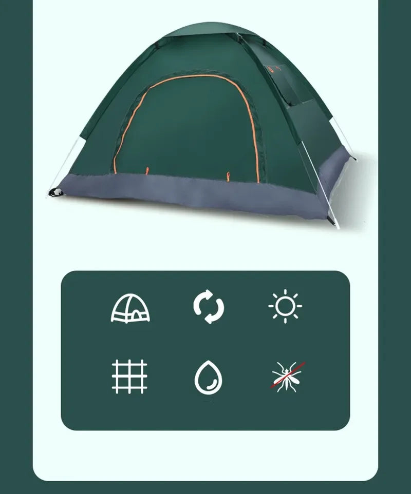2-3Person Outdoor Pop Up Tent Waterproof Automatic UV Protection, Llightweight ,Sun Shelter