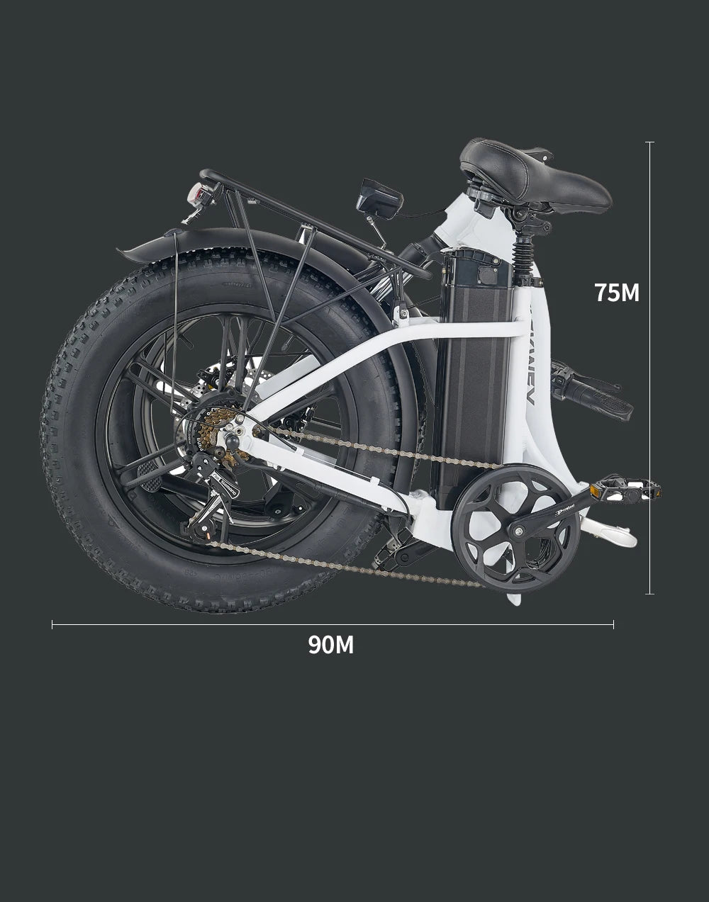 L20 Folding E-Bicycle 1000w Motor 48V Removable Battery ,Adult 20 Inch Fat Tire Foldable E Bike