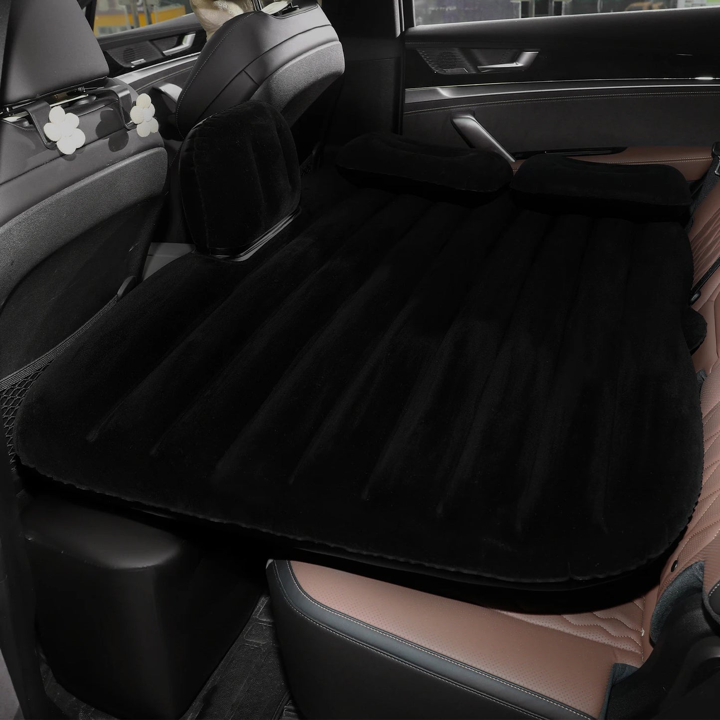 Car Air Mattress Portable Bed Back Seat Inflatable SUV Camping Mattress,Pump & 2 Pillows