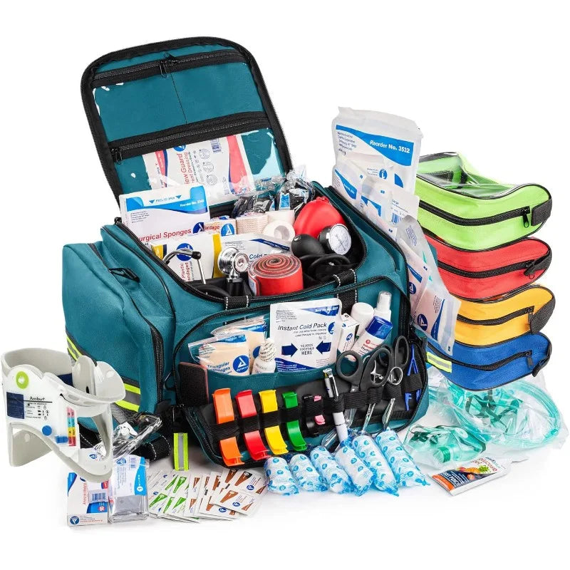 Fully-Stocked First Responder Professional Advanced EMT,EMS Trauma Kit HSA,FSA Approved ,Reflect bag