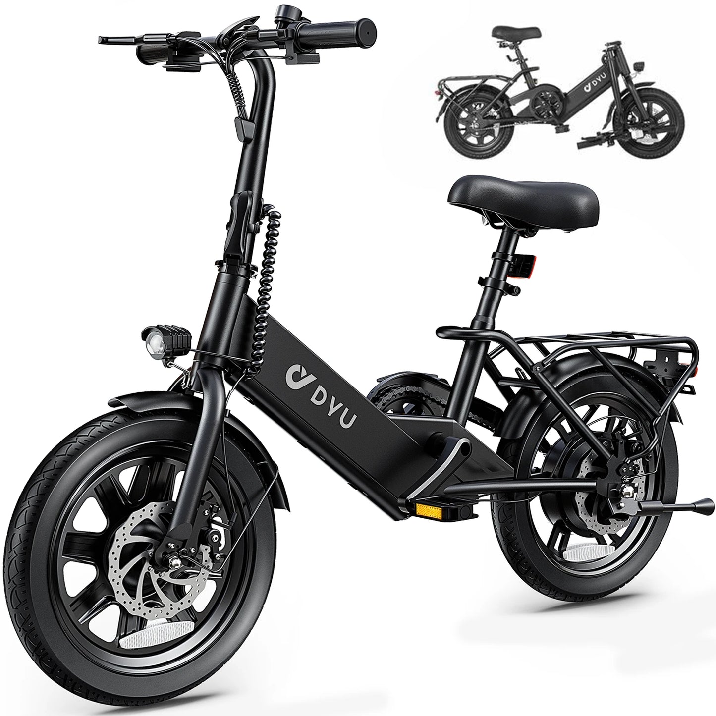 DYU C3-16 Electric Bicycle 500W Peak Motor 36V7.5AH Lithium Battery 16 Inch city E-bike