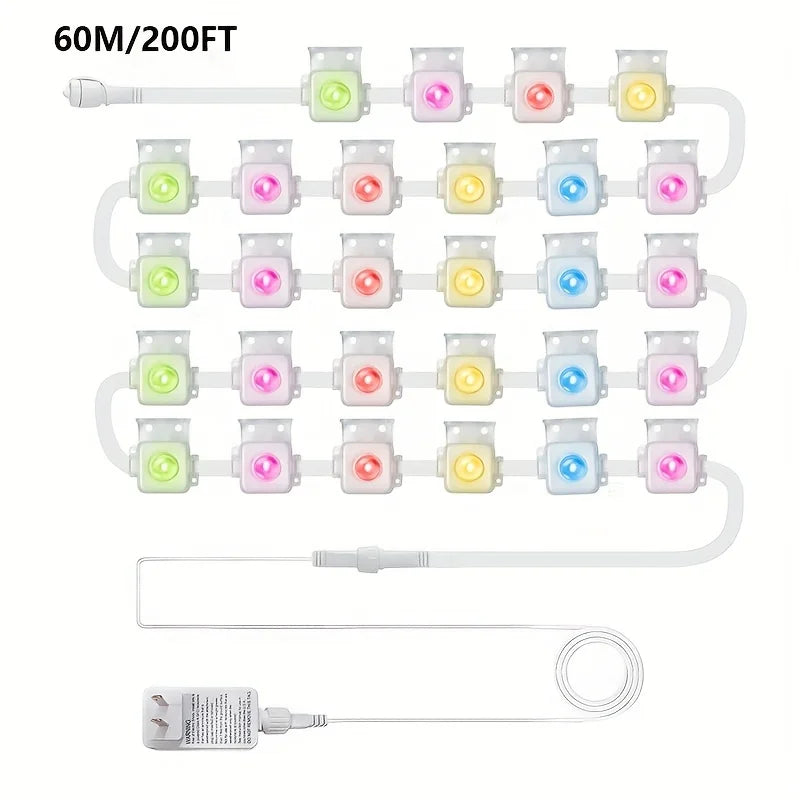 Smart Bluetooth Permanent Outdoor Music Sync Light IP67 Waterproof Voice Control Holiday Party