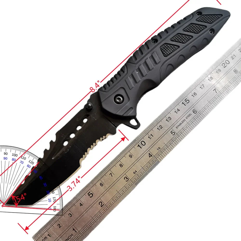 Premium Stainless Steel Knife Set: Fixed&Folding Blades for Camping, Hiking, Survival - Rust-Resist