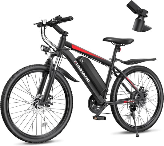 E-Bike for Adults, 26'' 1000W Peak Ebike, 48V 374.4WH Removable Battery, Adjustable Stem, Fenders