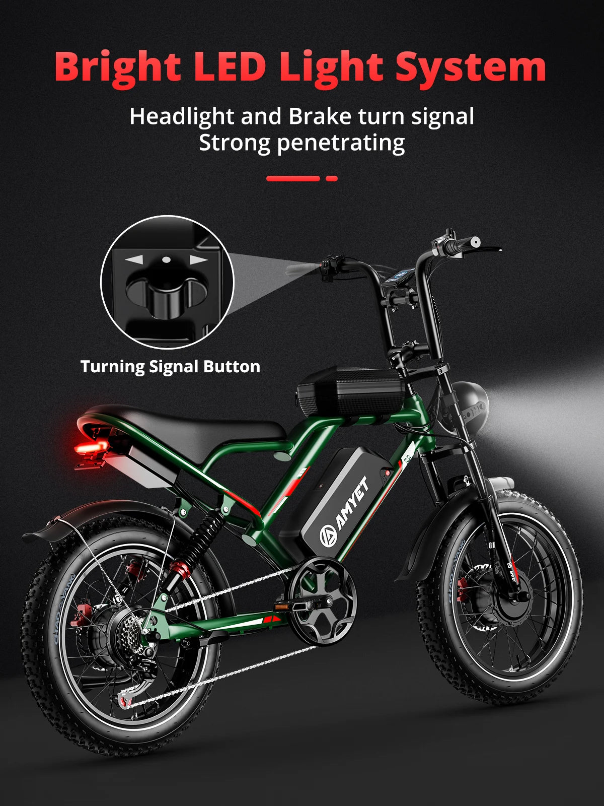 S8 Adults 20" Electric Bike For Men 2000W Dual Motor, 48V 25AH Battery Mountain Moped Ebikes