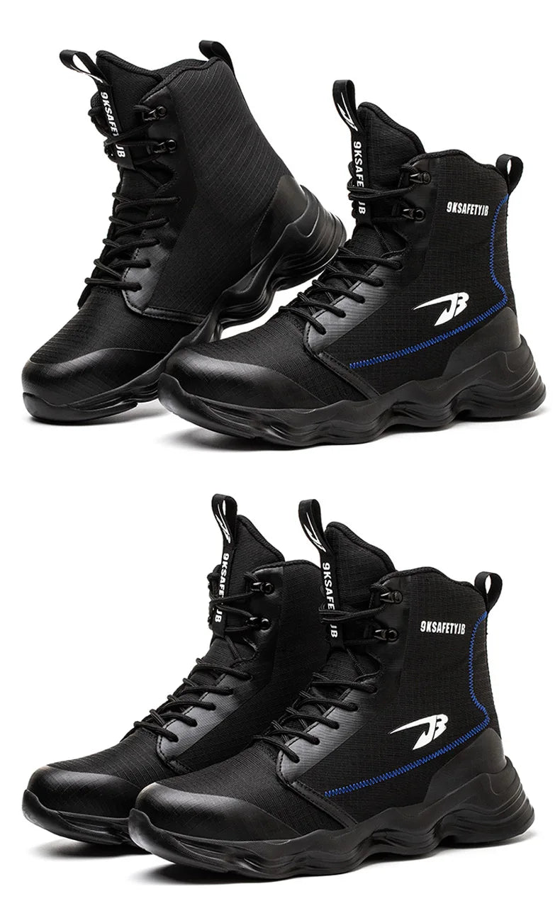 Fashionable breathable anti-smash and anti-puncture safety shoes
