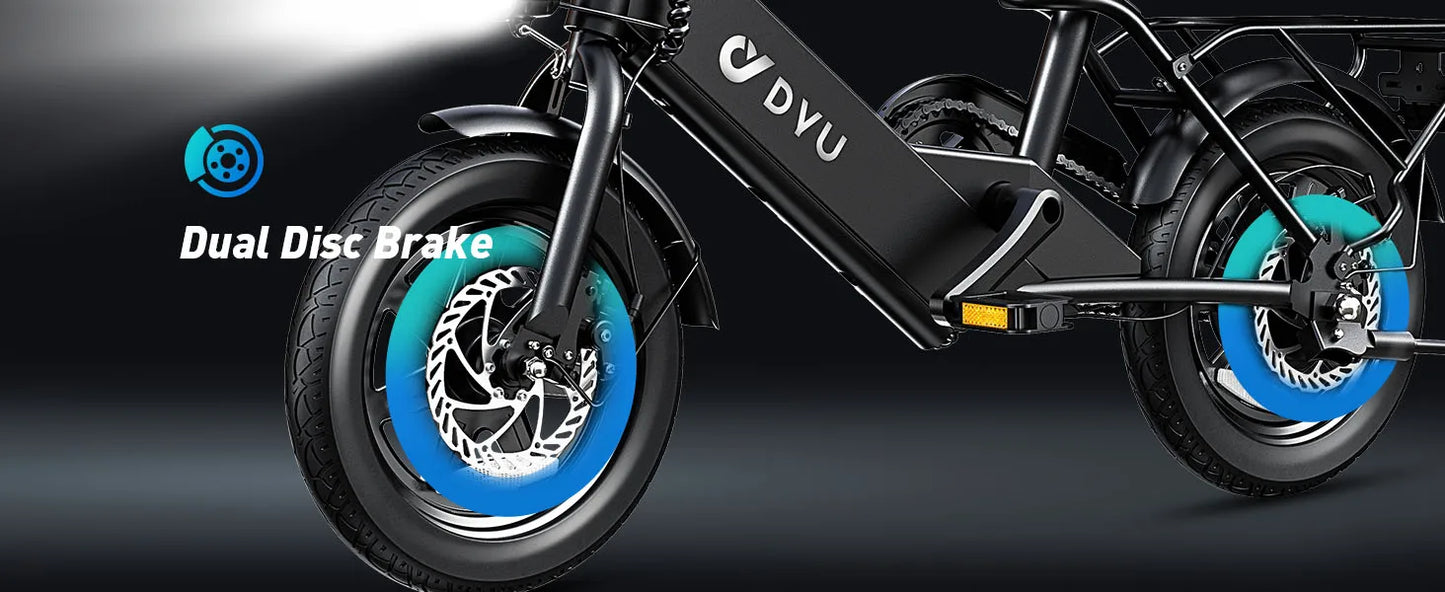 DYU C3-16 Electric Bicycle 500W Peak Motor 36V7.5AH Lithium Battery 16 Inch city E-bike