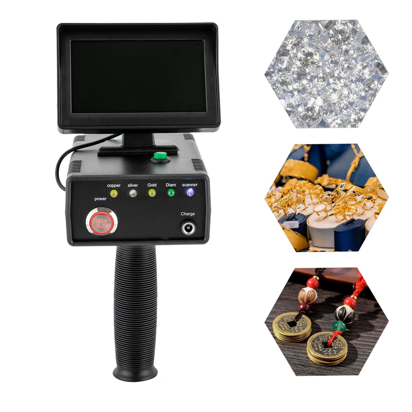 Durable Metal Detector with 3937ft Detection Range, 98.4ft Depth, Detects Gold, Silver+ LED Display,