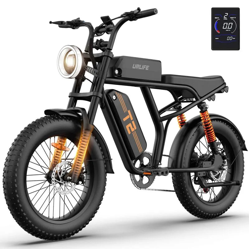 1500W Peak Mountain E-Bike 48V 15.6Ah Removable Battery 28MPH 100 Mile Range 20X4" Fat Tire, Sale