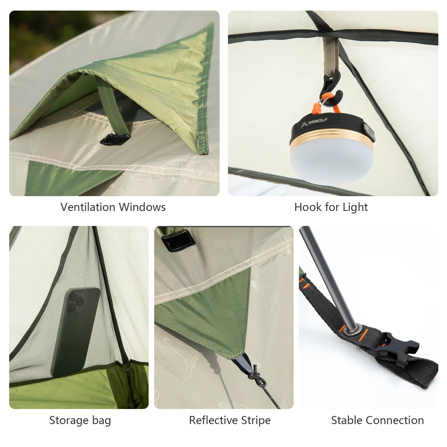 Light Camping Tent 2 Person Double Layer Waterproof Portable Easy to Set up Tent for Hiking