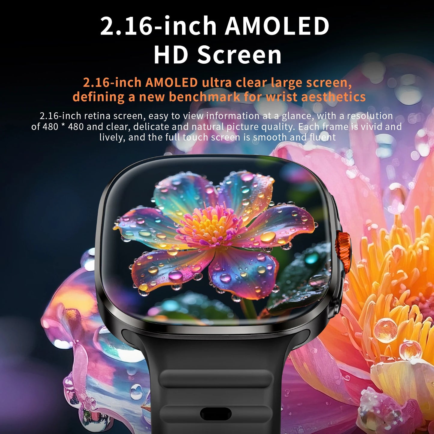 LOKMAT New APPLLP 6 MAX Android Smart Watch Phone Amoled Touch Screen Rotating Camera AI Chatgpt