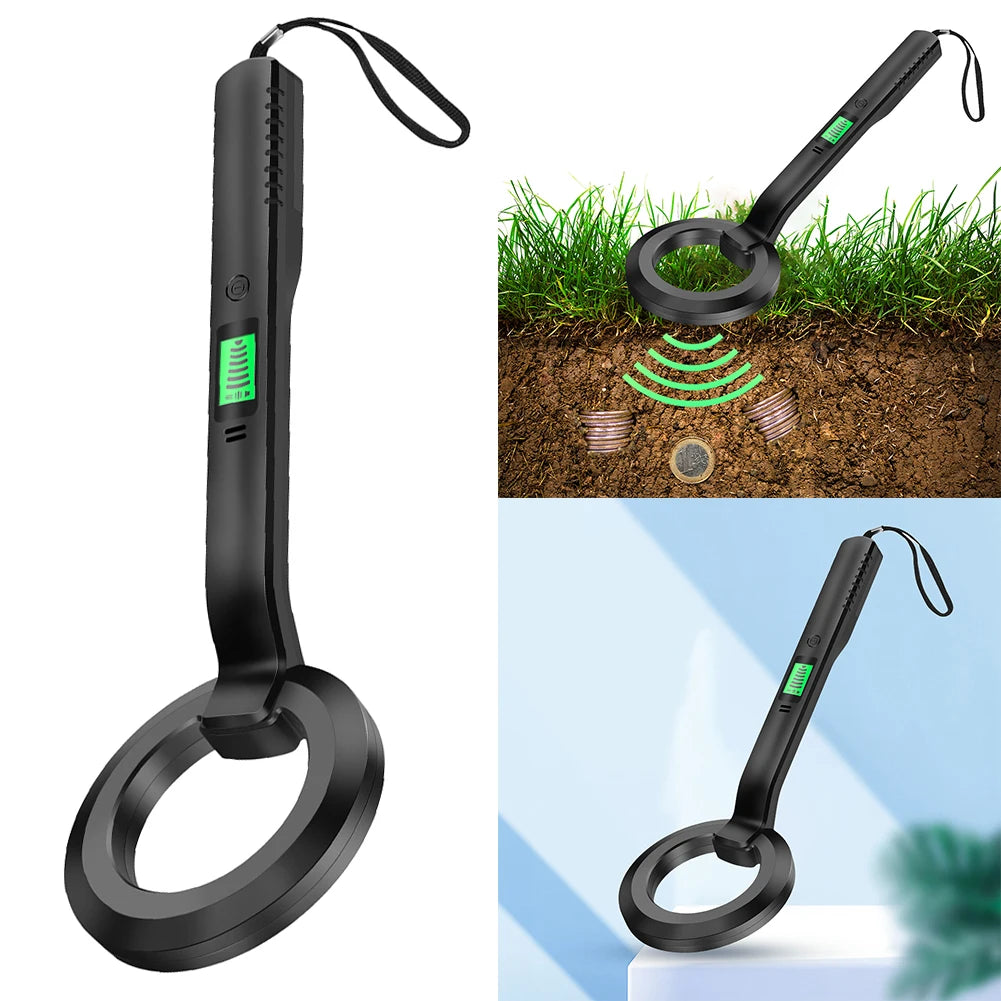 Handheld Alarm High Sensitivity Pinpointer Search 360°Scanning Coil Metal Detect Tool 3 Modes Coins