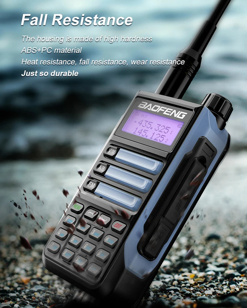 Waterproof Walkie Talkie Dual Band High Power Radio Dual Band Vhf Uhf CB Ham Radio Long Range