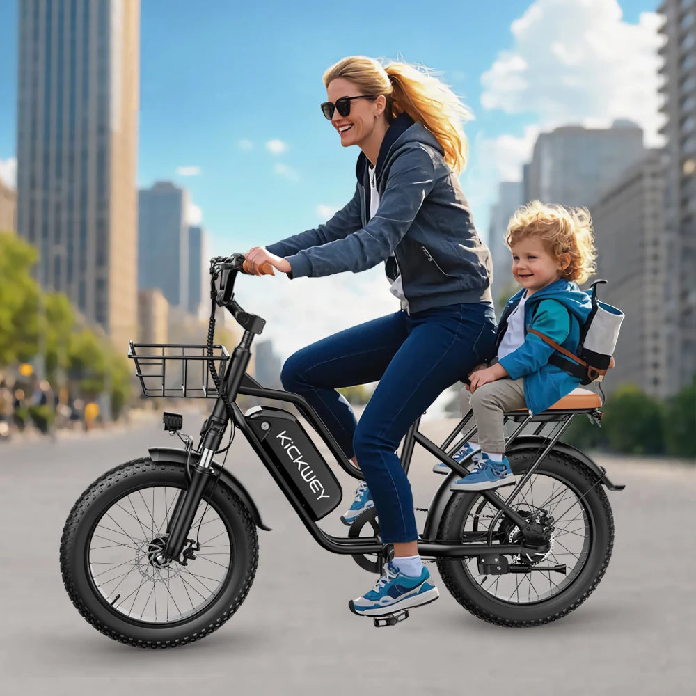 LD20 Electric bike 1500W Motor 48V20AH Removable Battery Dual Disc Brake 20×4 Inch Fat Tire Snow