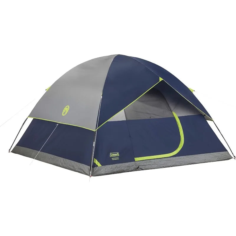 Coleman Sundome 6-Person Tent with Rainfly, Weatherproof Tent Sets Up in 10 Mins