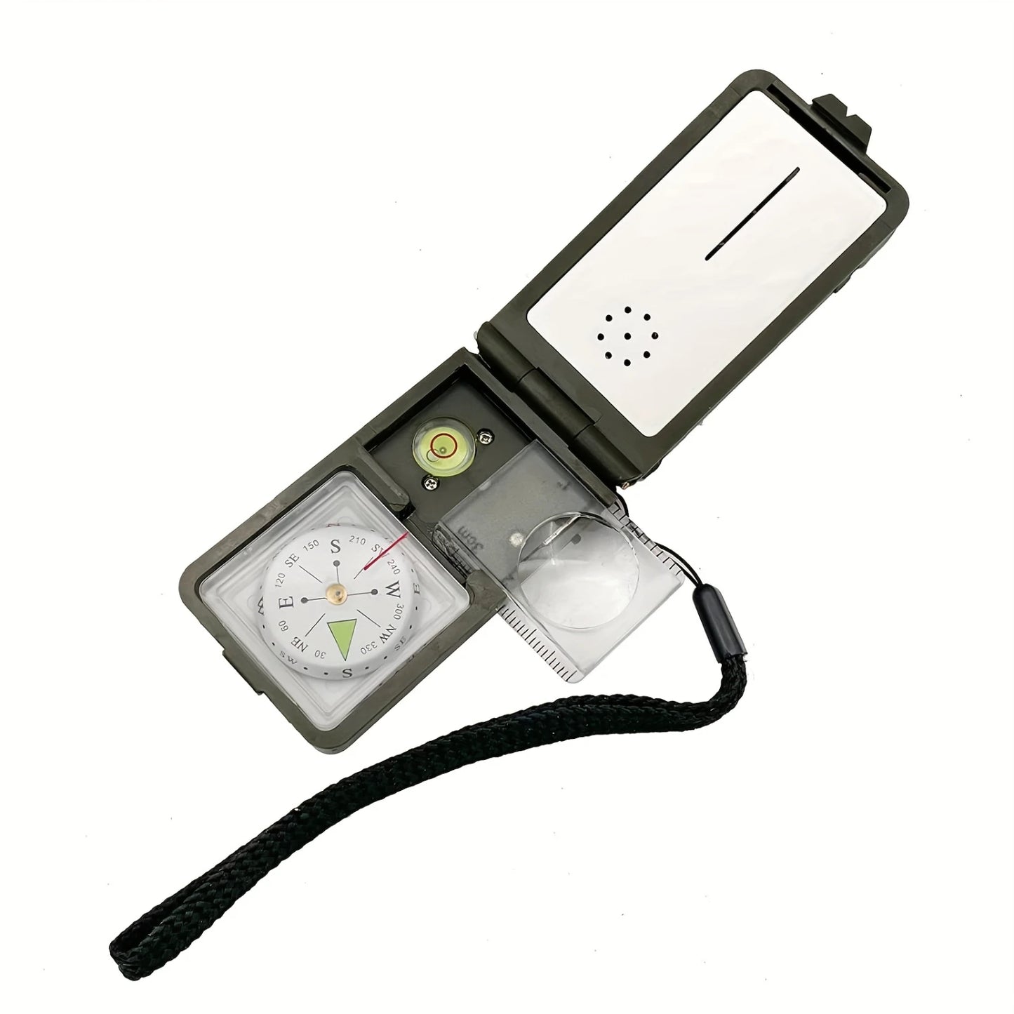 10-in-1 Tactical Survival Tool With Compass, Whistle, And Light - Essential Camping, Hiking safety,