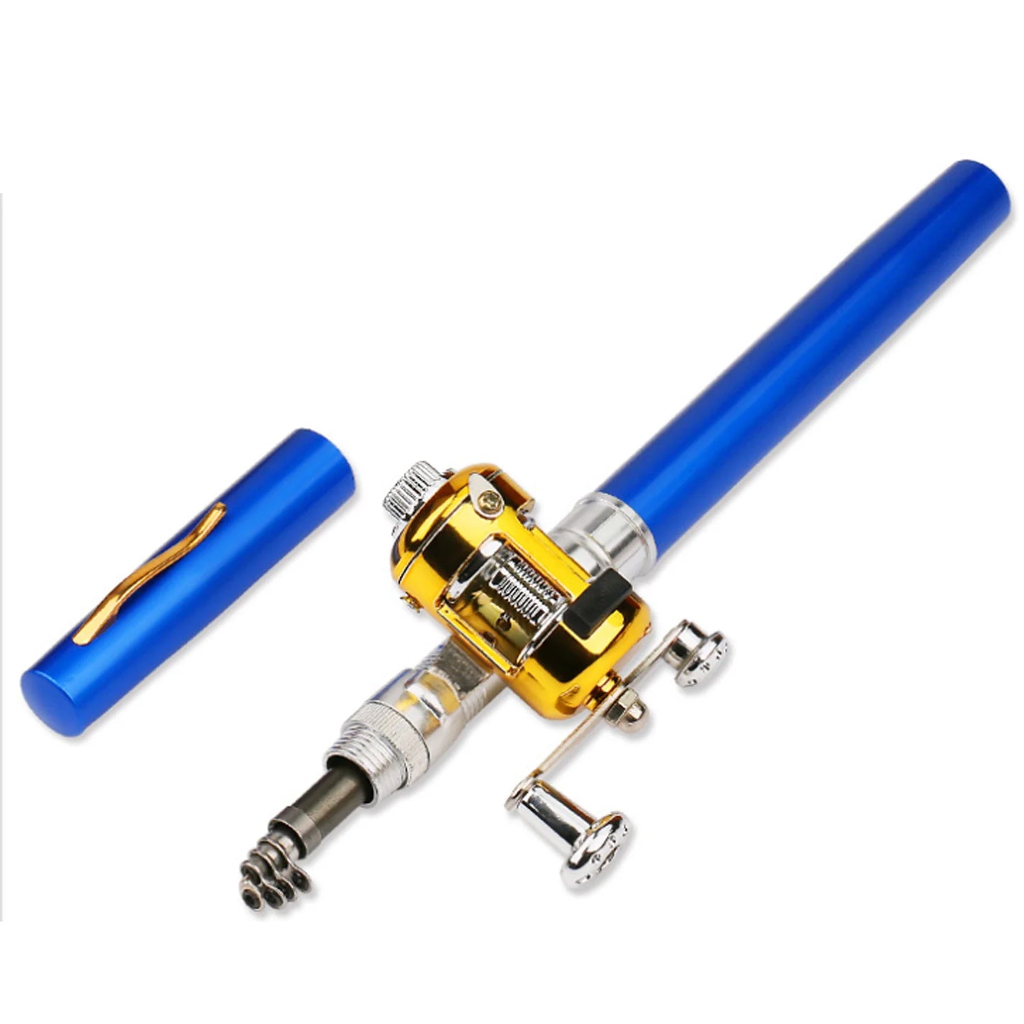 Mini Fishing Rods Pocket Telescopic Aluminium Alloy Lure 1m for Fishing Enthusiast Collectors