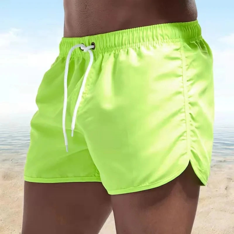 men's Swimwear Low Waist Surfing Trunk sexy male pocket swimming beach board short