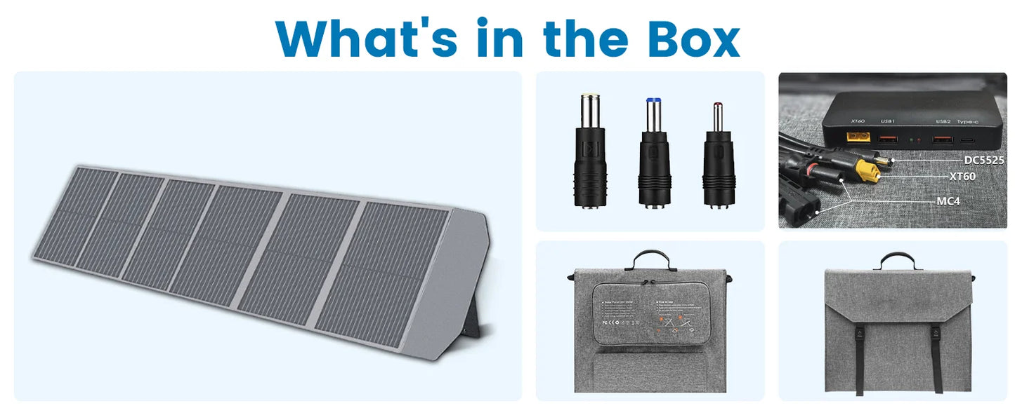 400W / 200W / 100W / 54W / 36W / 21W Solar Charger,Portable Waterproof Fold Solar Panel Camping RV