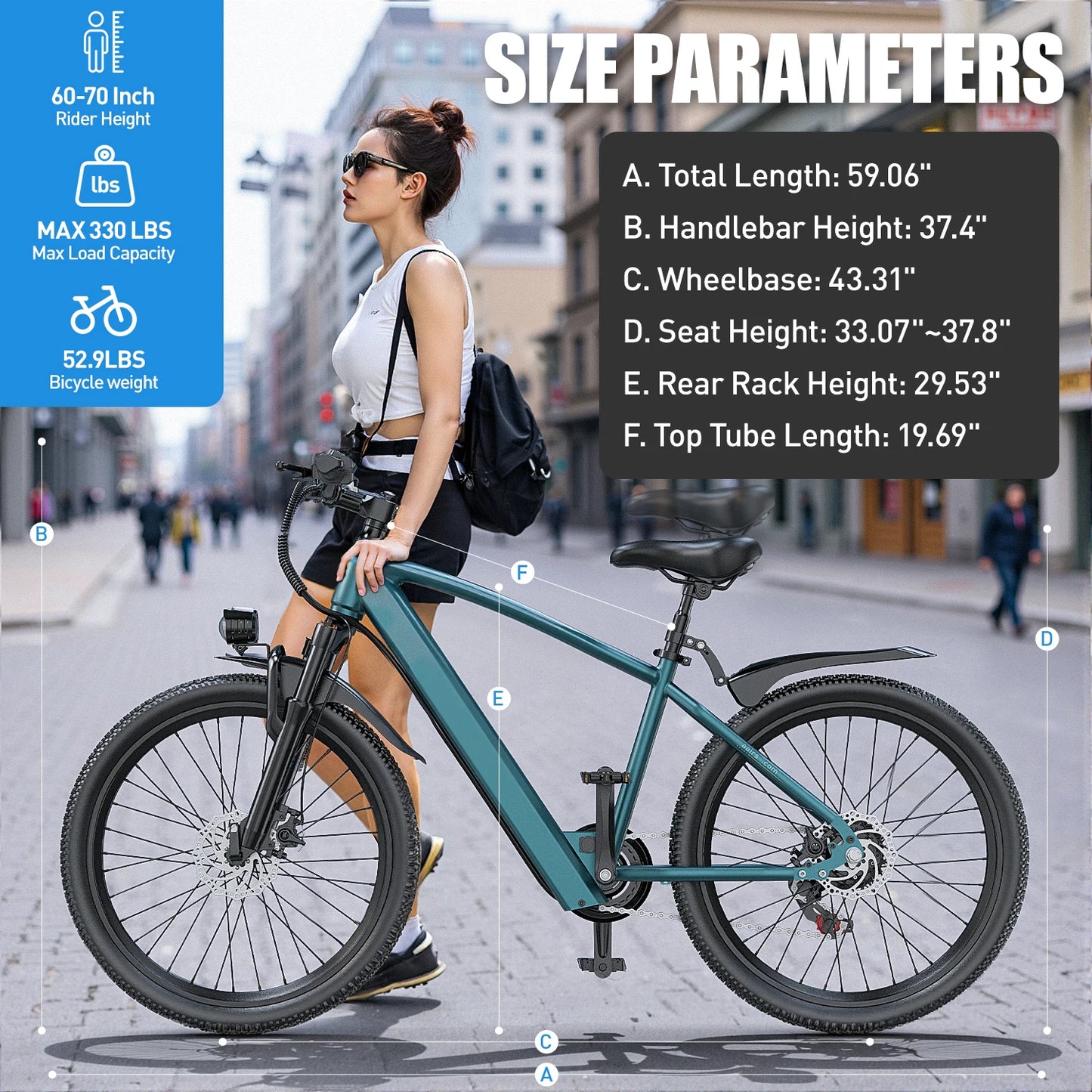 GREAT PRICE Electric Mountain Bike Adult 540W Peak Motor 36V Lithium Battery Long Range 26 Inch