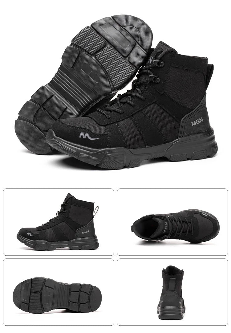 Boots Indestructible Safety Men Steel Toe Puncture-Proof Sneakers; Women Non Slip Work Shoes