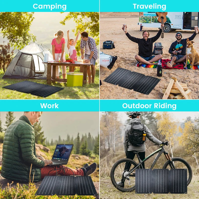400W / 200W / 100W / 54W / 36W / 21W Solar Charger,Portable Waterproof Fold Solar Panel Camping RV