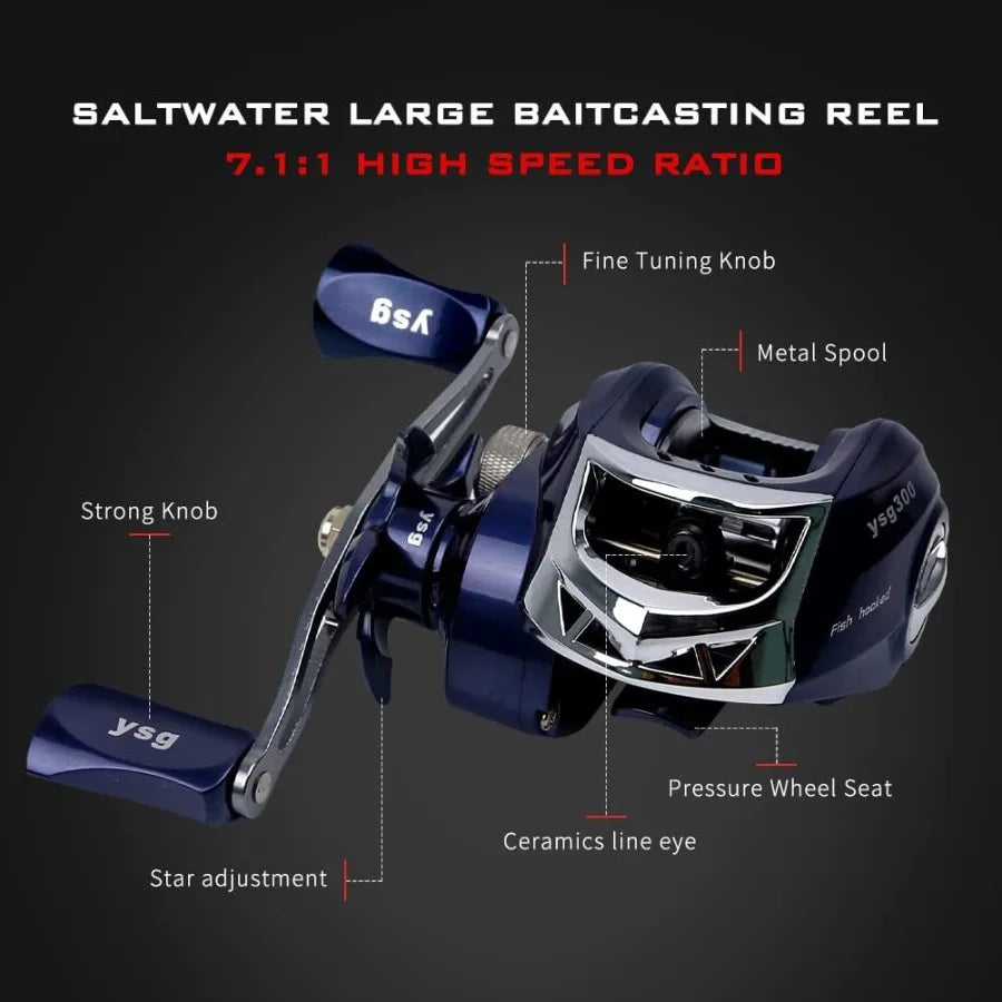 Telescopic Fishing Rod, Reel Combo Carbon Fiber,Stainless Steel Baitcasting Reel