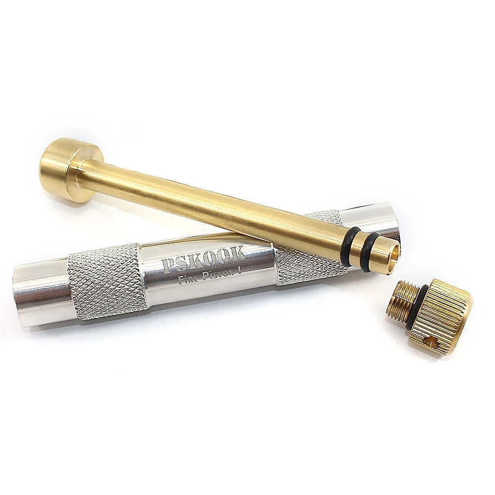 Brass Camping Fire Tube Portable Air Compression Emergency Fire Pipes Survival Tool,Hiking