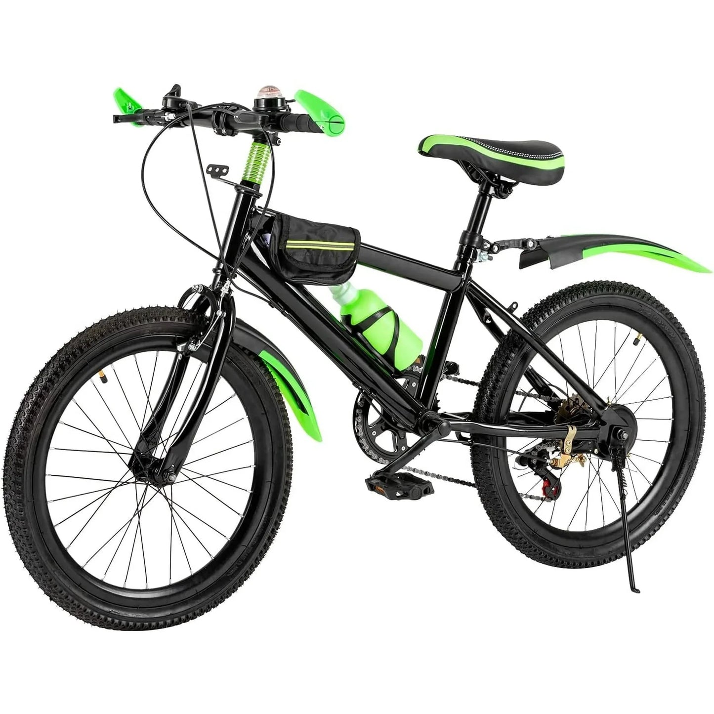 20" Mountain Bike 7 Speeds Kids Bicycle Dual-Disc Brakes Height Adjustable MTB Boys Girls
